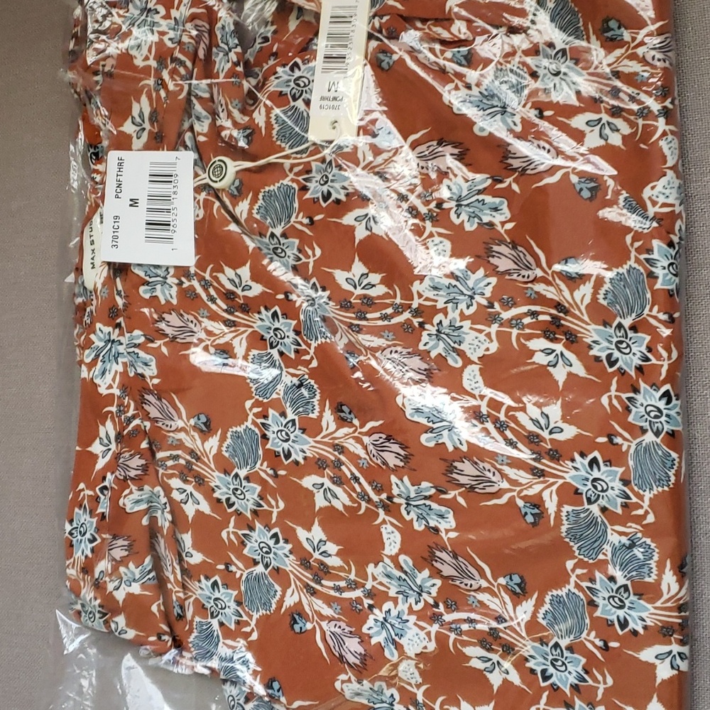 NEW Max Studio Side Tie Crepe Maxi Skirt